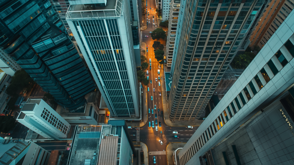 Aerial view of the business district, presenting where to stay in Sao Paulo, Brazil