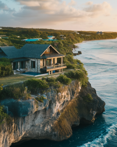 Clifftop vacation rental in Barbados.