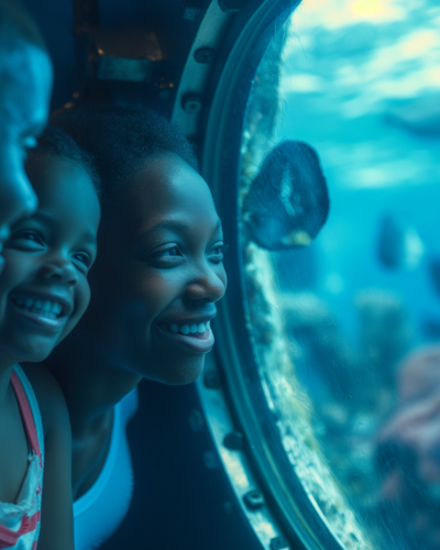 Family on a Barbados submarine tour.