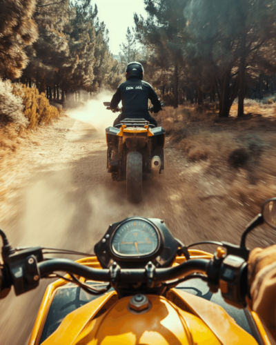 ATV ride through a forested trail near Mexico City, an exhilarating adventure activity