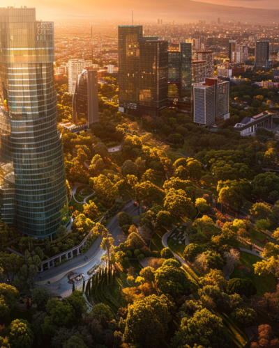 Sunset over Polanco, Mexico City: Where Modernity Meets Culture