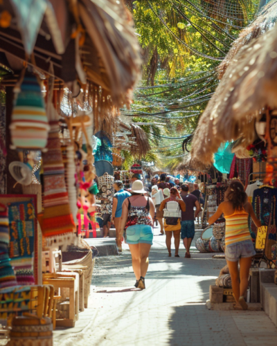 Vibrant Streets: Exploring the Colorful Life of Tulum Town.