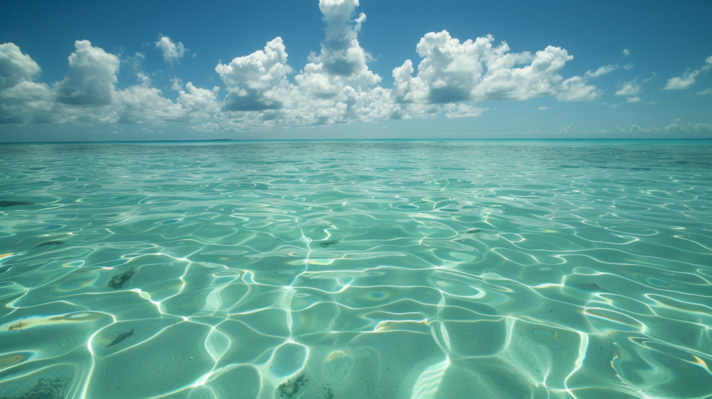 A peaceful swimming spot at Governor's Beach with clear waters and vibrant marine life in Turks and Caicos.