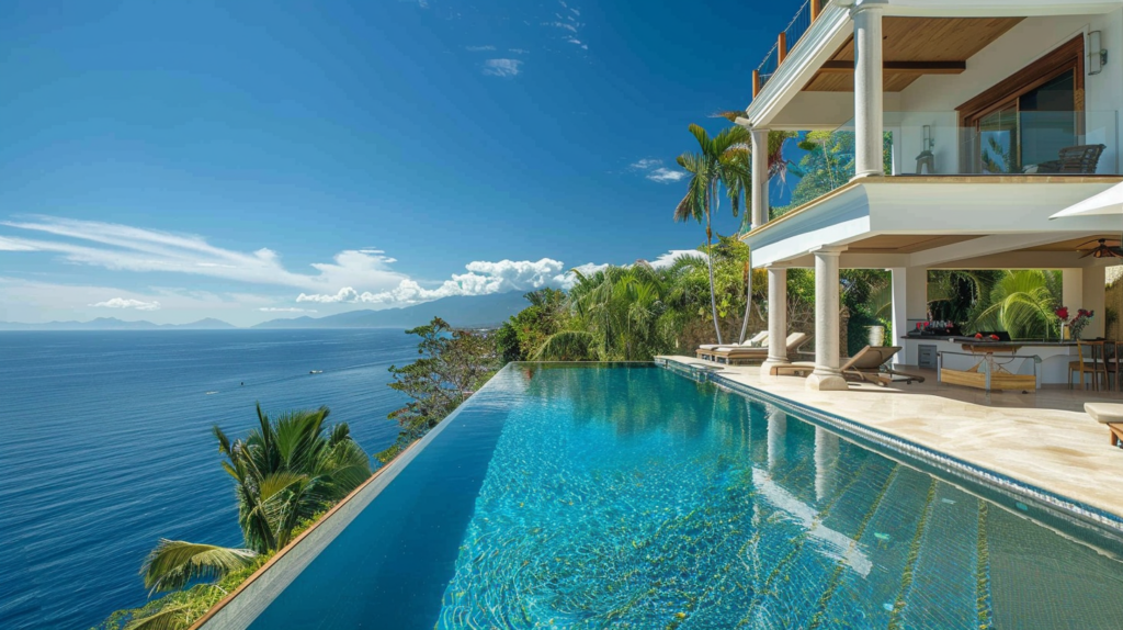Luxury oceanfront villa in Puerto Vallarta with an infinity pool overlooking the Pacific, epitomizing opulent coastal living.