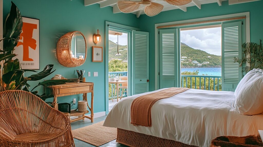 Interior design of Fish Bay USVI Boutique Stay with open-air layout